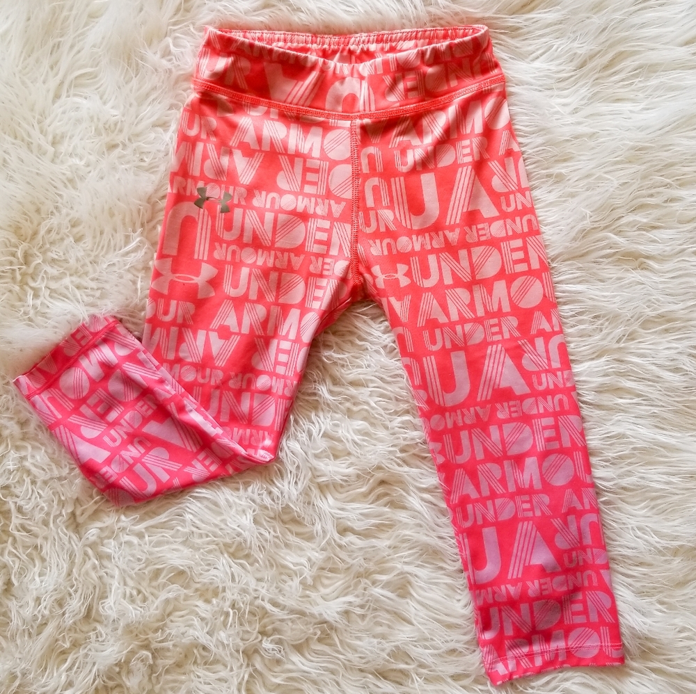 Girls Ombre Under Armour Capri Cropped Leggings Sz 6X